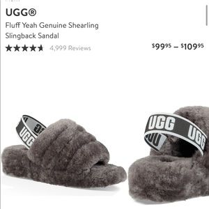 COPY - Ugg Fluff Yeah Shearling Slickback Sandal